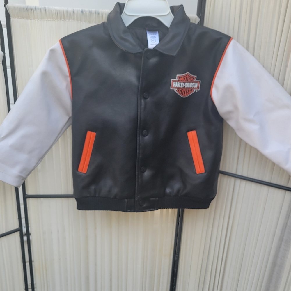 Harley-Davidson Youth Black Jacket with White Sleeves
